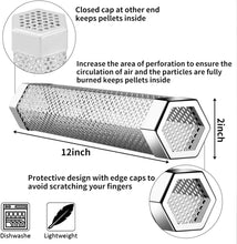 Load image into Gallery viewer, 12&#39; Pellet Smoker Tube for All Grill or Smoker
