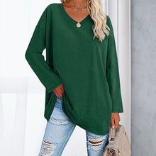 Load image into Gallery viewer, V Neck Drop Sleeve T-Shirt
