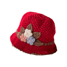 Load image into Gallery viewer, French Thicken Women&#39;s Flowers Knitted Woolen Hat
