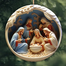 Load image into Gallery viewer, Nativity Christmas ornament
