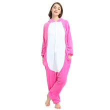 Load image into Gallery viewer, Animal cartoon warm hooded pajamas onesie
