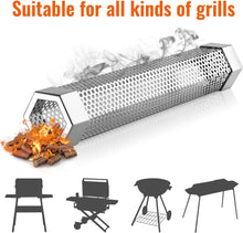 Load image into Gallery viewer, 12&#39; Pellet Smoker Tube for All Grill or Smoker
