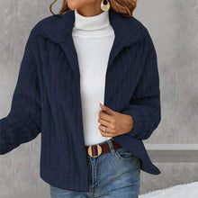 Load image into Gallery viewer, Cropped Plush Cardigan With Lapels
