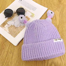 Load image into Gallery viewer, Winter Parent-Child Cute Glowing Little Monster Knit Hat
