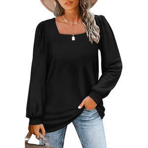 Puff Sleeve Square Neck T-Shirt