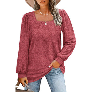 Puff Sleeve Square Neck T-Shirt