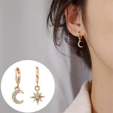 Load image into Gallery viewer, Star and Moon Earrings
