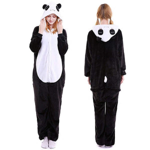 Animal cartoon warm hooded pajamas onesie