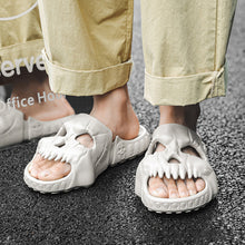 Load image into Gallery viewer, Skull Design Single Band Slippers
