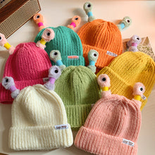 Load image into Gallery viewer, Winter Parent-Child Cute Glowing Little Monster Knit Hat
