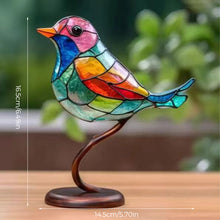 Load image into Gallery viewer, Birds on Branches Stained Glass Ornaments
