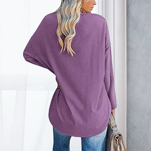 V Neck Drop Sleeve T-Shirt