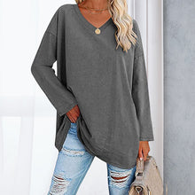 Load image into Gallery viewer, V Neck Drop Sleeve T-Shirt
