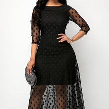 Load image into Gallery viewer, Spliced Polka Dot Lace Dress
