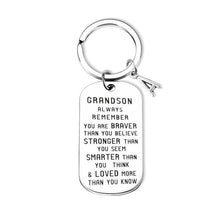 Load image into Gallery viewer, To My Grandson Granddaughter Son Daughter Gift Lettering Keychain
