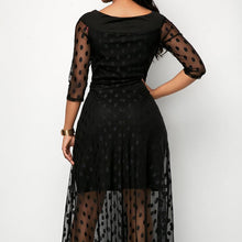 Load image into Gallery viewer, Spliced Polka Dot Lace Dress
