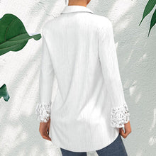 Load image into Gallery viewer, Long Sleeve Blouse with Lace Panel
