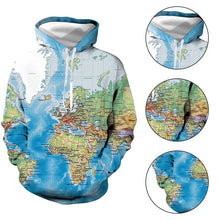 Load image into Gallery viewer, World Map Men&#39;s T-shirt &amp; Hoodie
