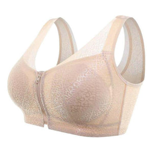 Front Zipper Breathable Bra