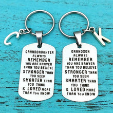 Load image into Gallery viewer, To My Grandson Granddaughter Son Daughter Gift Lettering Keychain
