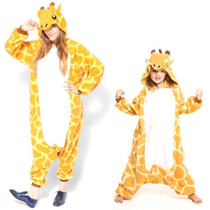 Animal cartoon warm hooded pajamas onesie