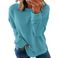 Load image into Gallery viewer, Solid Color Long Sleeve Crew Neck Sweatshirt
