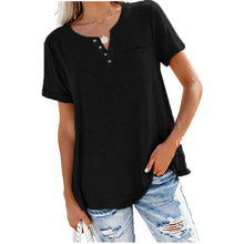 Load image into Gallery viewer, Fashion Solid Color Pocket Short Sleeve T-Shirt
